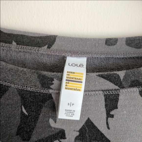 Woman’s Lole Terry Sweater Size Small Grey/Black - Picture 5 of 5